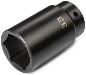 TEKTON SID23133 1/2 Inch Drive x 33 mm Deep 6-Point Impact Socket
