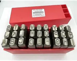 ZORO SELECT 1F109 Letter Set,3/8 In. H,Steel