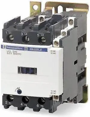 SCHNEIDER ELECTRIC LC1D50AU7 IEC Magnetic Contactor, 3 Poles, 240 V AC, 50 A,