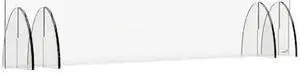 ROSSETO SERVING SOLUTIONS AG011 Avant Guarde 48x28 Acrylic Sneeze Guard, 1 EA