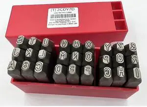 ZORO SELECT 2CDY7 Letter Set,1/4 In. H,Steel