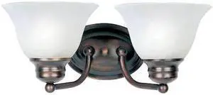MAXIM LIGHTING 2687MROI Malaga 2-Light 13.25" Wide Oil Rubbed Bronze Vanity MAXIM LIGHTING 2687MROI Malaga 2-Light 13.25" Wide Oil Rubbed Bronze Vanity