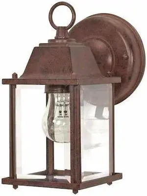 NUVO 60-3464 1-Light 8-5/8 in. Wall Lantern Cube Lantern with Clear Beveled NUVO 60-3464 1-Light 8-5/8 in. Wall Lantern Cube Lantern with Clear Beveled