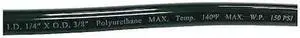 ZORO SELECT 1PBN2 Tubing,1/4 In. IDx3/8 In OD,100 Ft,Black