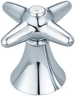 CENTRAL BRASS CS-19003H Cross Handle-Hot, Polished Chrome