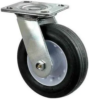 ZORO SELECT 3G151 Swivl Semi-Pneumatic Caster,6 in.,200 lb