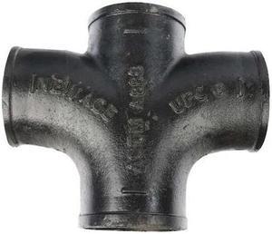ZORO SELECT 221862 Sanitary Cross No-Hub Sanitary Cross, 4" Pipe, Female