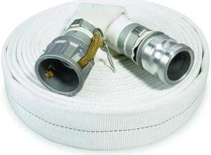 ZORO SELECT 1ZMU1 3" ID x 50 ft Rubber Water Discharge Hose 125 PSI WT