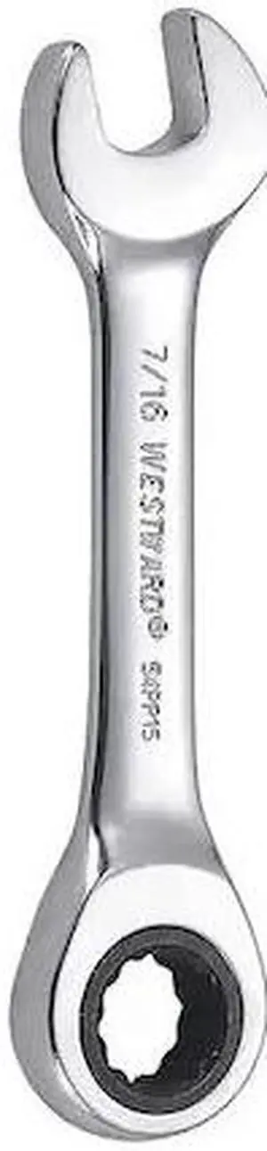 WESTWARD 54PP15 Wrench, Combination/Stubby, SAE, 7/16"