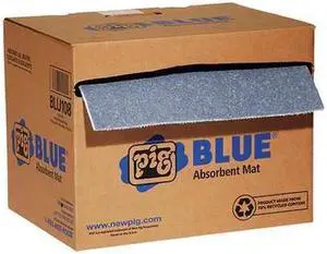 PIG BLU108 Sorbent Roll, 10 gal, 15 in x 50 ft, Universal, Blue, Fibers