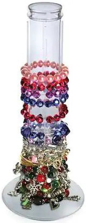 AZAR DISPLAYS 900066 Single Pole Vertical Counter Bracelet Display w/Clear