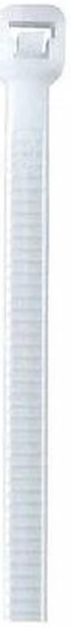 PARTNERS BRAND CT940 Cable Tie, 9 in L, Natural, Nylon 6/6, 40 lb Strength,