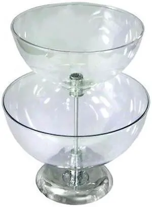 AZAR DISPLAYS 720206 Two-Tier 12" & 14" Bowl Counter Display