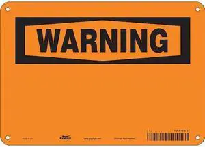 CONDOR 486W64 Safety Sign,10" W,7" H,0.032" Thickness