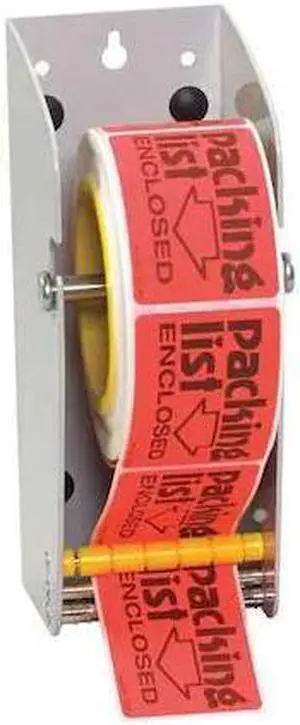 PARTNERS BRAND LDM300 Wall Mount Label Dispenser, 3", White, 1/Each