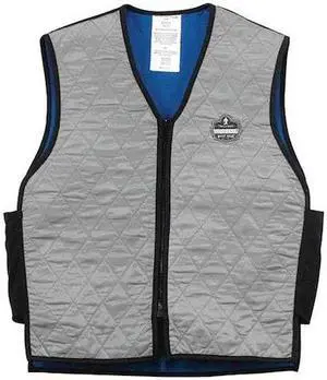 CHILL-ITS BY ERGODYNE 6665 XL Nylon Cooling Vest, Silver