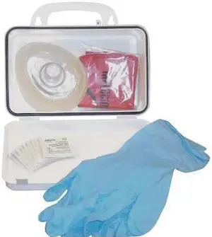MEDI-FIRST 35481 CPR Kit, Plastic Box, 14 Components, 10 People Served