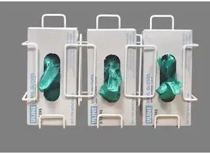 OMNIMED 305380 Triple Wire Glove Box Holder/Dispenser, Side-by-Side