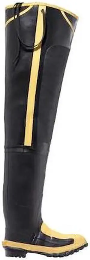 LACROSSE 24509099-7 Size 7 Men's Steel Hip Wader, Black