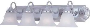 MAXIM LIGHTING 8014MRPC Essentials 4-Light 30" Wide Polished Chrome Vanity Light MAXIM LIGHTING 8014MRPC Essentials 4-Light 30" Wide Polished Chrome Vanity Light