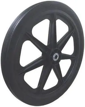 MARASTAR 92001 Flat Free Wheel,Polyurethane,250lb,Black