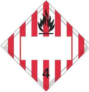 LABELMASTER ZRV13B Flammable Solid Placard,PK25