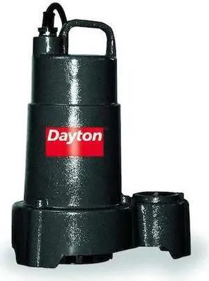 DAYTON 3BB75 3/4 HP 1-1/2" F Submersible Sump Pump 120V AC None