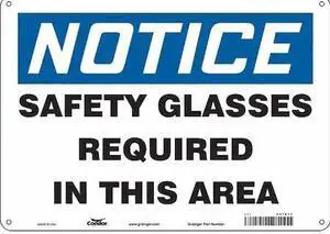 CONDOR 467A14 Safety Sign, 10 in Height, 14 in Width, Aluminum, Horizontal