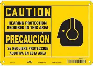 CONDOR 465Z69 Safety Sign,10" W,7" H,0.032" Thickness, 465Z69