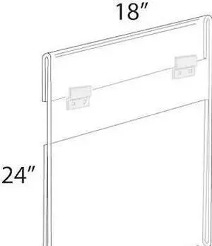 AZAR DISPLAYS 182724 18"W x 24"H Wall Mounted Poster Frame. Mounting Hardware
