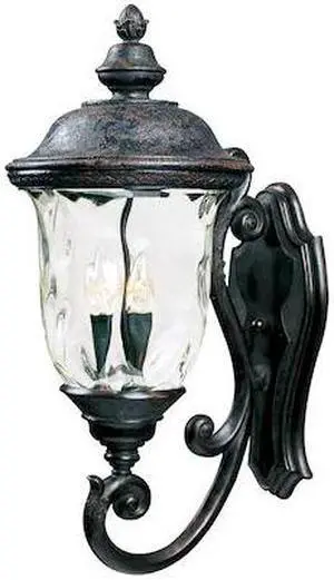 MAXIM 3424WGOB Carriage House 3-Light 12.5" Wide Oriental Bronze Outdoor Wall