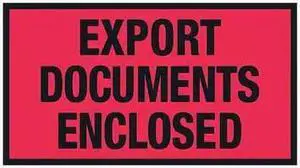 Tape Logic PL440 5 .5 x 10 in. 2 Mil Poly Red Export Documents Enclosed Envelopes