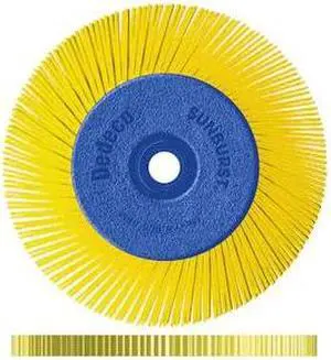 DEDECO 1892 Sunburst Radial Bristle Discs 6 in X 1/2 in Angled Ta Yellow 80
