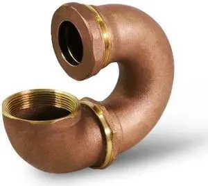 EVERFLOW 21316 IPSx1-1/2" LA Pattern Trap for Tubular Drain Applications, Brass