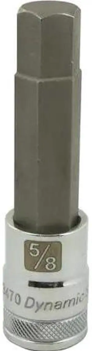 DYNAMIC D013470 Tools 1/2" Drive SAE Hex Head, 5/8" Long Bit, Chrome Finish