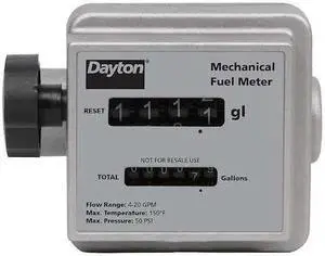 DAYTON 40M286 Flowmeter,Mechanical,3/4 In,4 to 20 gpm