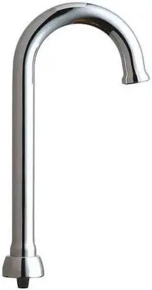 CHICAGO FAUCET GN1FCJKABCP Gooseneck Spout, Brass