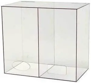 CONDOR 3UZG7 All Purpose Dispenser, PETG, clear, 15-3/4 x 14 x 9-1/4"