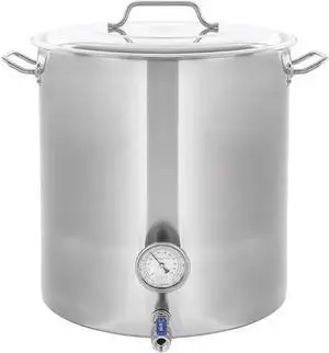 CONCORD S5548S-BK Stainless Steel Home Brew Kettle Set, 120 Quart/ 30 Gal