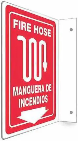 CONDOR 480X72 High Visibility Safety Sign, 12 in Height, 9 in Width, PETG,