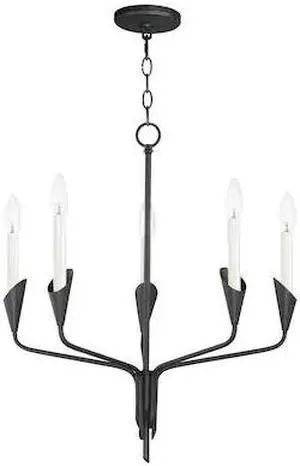 MAXIM LIGHTING 24345BK Calyx 5-Light Chandelier MAXIM LIGHTING 24345BK Calyx 5-Light Chandelier