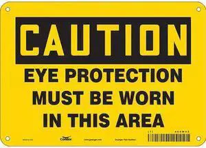 CONDOR 466W98 Safety Sign, 7 in Height, 10 in Width, Aluminum, Vertical