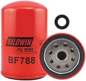 BALDWIN FILTERS BF788 Fuel Filter, Spin-On, 3 1/32 in Outside Dia, M16-1.50