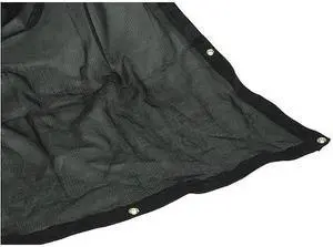 ZORO SELECT 3ZRV6 Standard Duty Tarp, 5 ft 8 in x 7 ft 8 in, 10 Mil, Black,