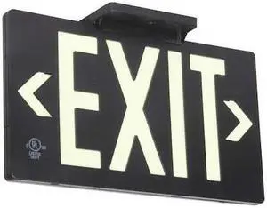 ZORO SELECT GRAN11418 Exit Sign,8 3/4 in x 15 1/2 in,Plastic, GRAN11418