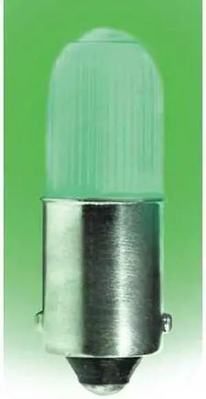 LUMAPRO 39P455 LED Lamp,Mini,T3 1/4,BA9S,Green