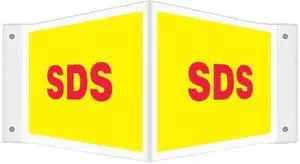 ACCUFORM PSP768 SDS 3D Projection Sign, 8 in Height, 18 in Width, V-Shaped