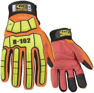 RINGERS GLOVES 162 Impact Resistant Gloves,Orange,M,PR