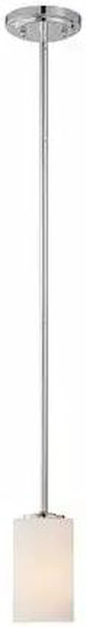 NUVO 60-5808 Willow 1 Light Mini Pendant White Glass Polished Nickel NUVO 60-5808 Willow 1 Light Mini Pendant White Glass Polished Nickel