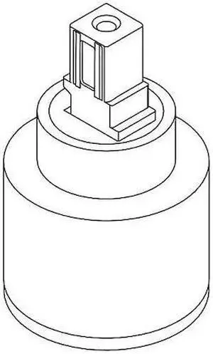 KOHLER k-1341336 Ball Valve,White,2" L,Hot/Cold